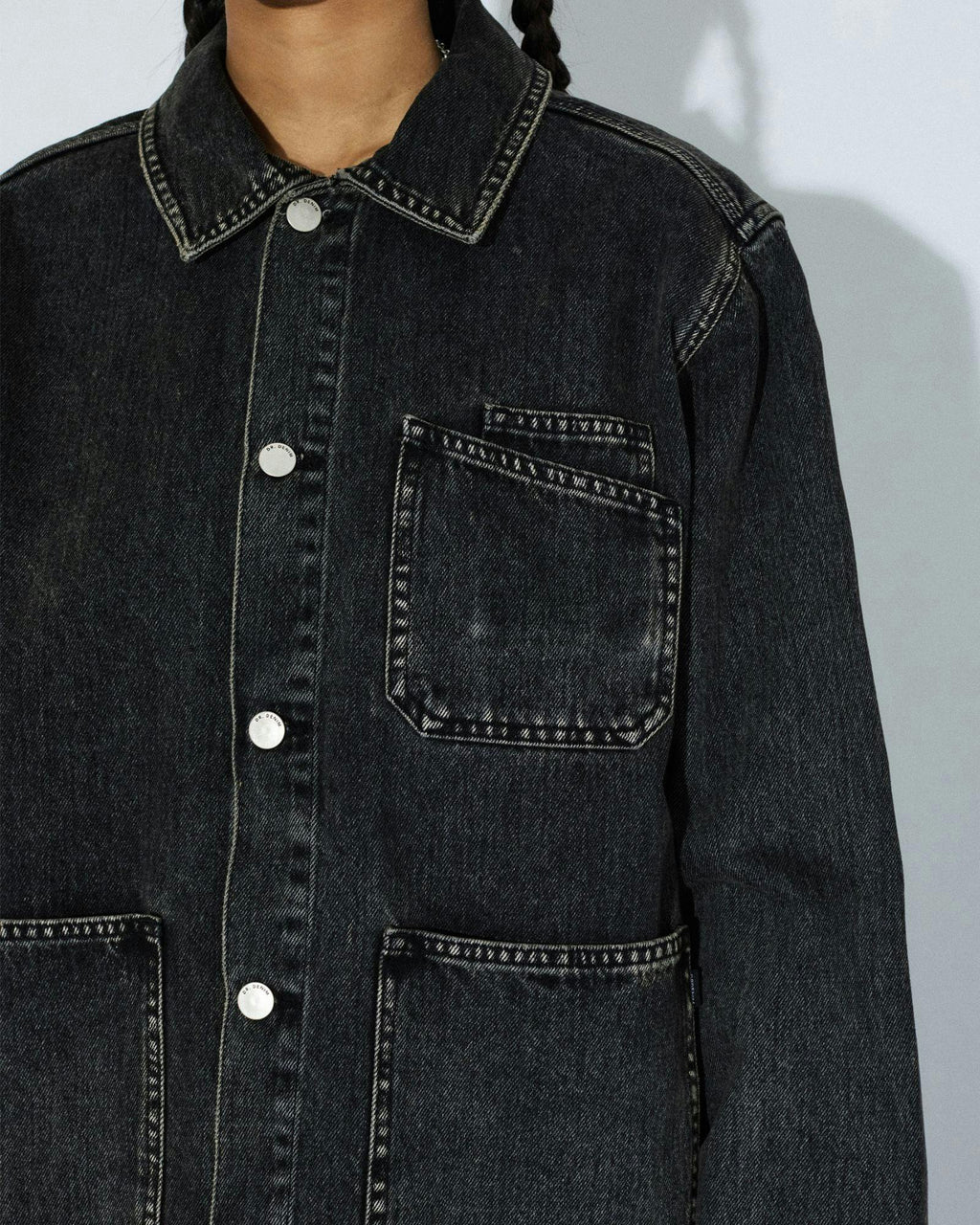 Evon Worker Jacket - Aged Black