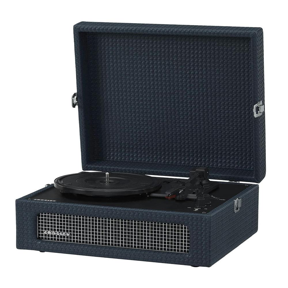 Crosley Voyager Bluetooth Portable Turntable + Gadhouse Vinyl Rack Bundle - Navy