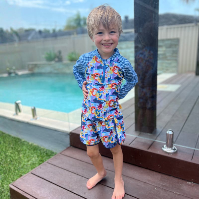 Tyoub Kids’ Long Sleeve Rash Guard Animal Spirit