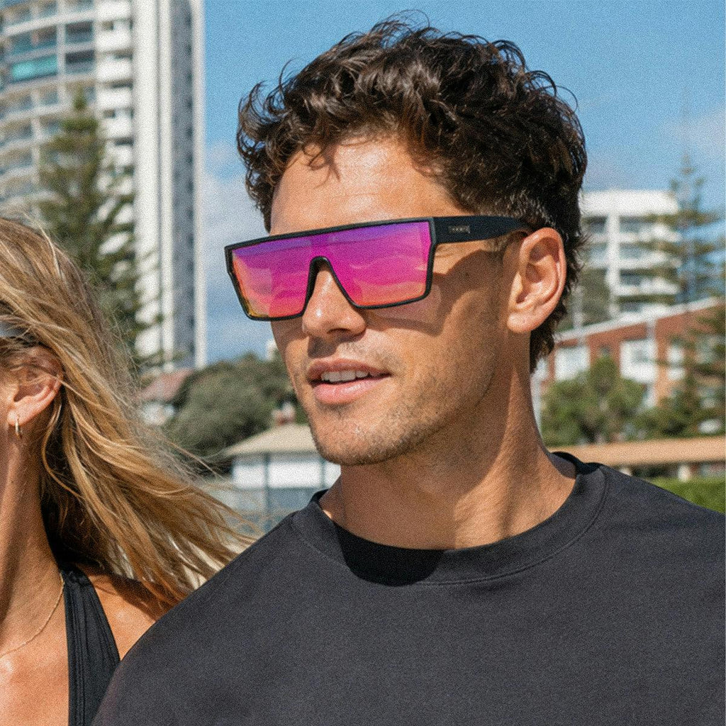 Voodoo - Matte Black Frame Grey Pink Iridium Lens