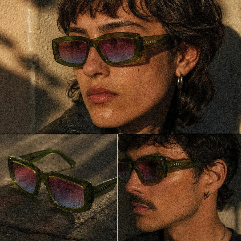 Tempted - Translucent Moss Frame Pink Gradient Lens