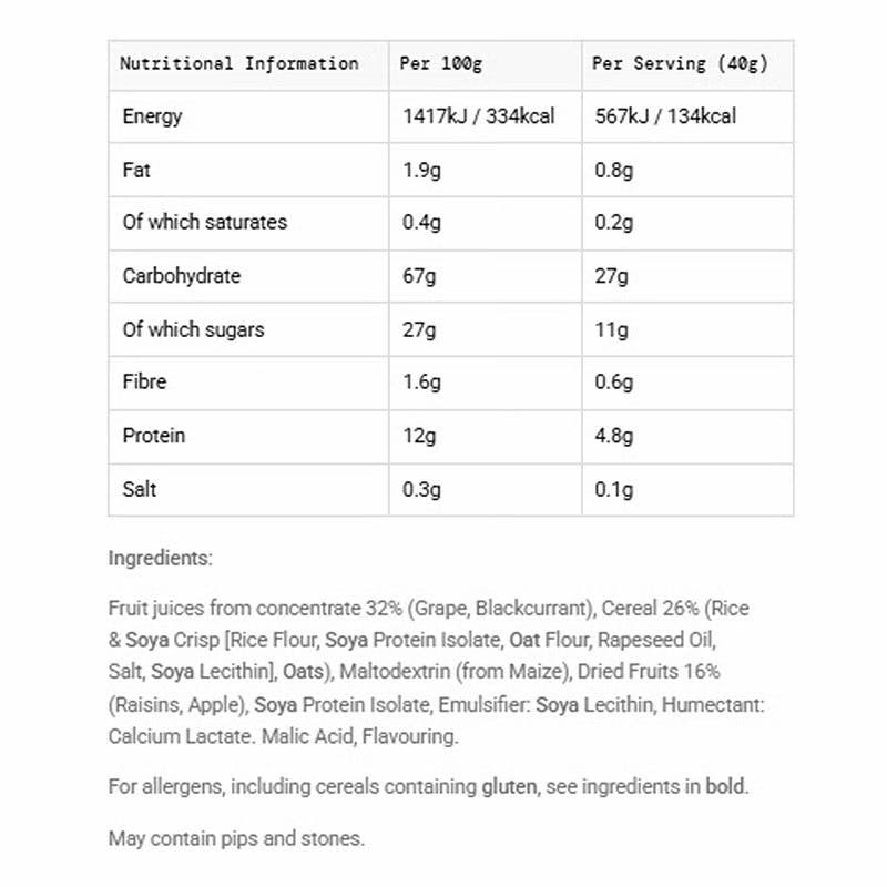 GO Energy Mini Bar 40G 30 Pack Apple & Blackcurrant