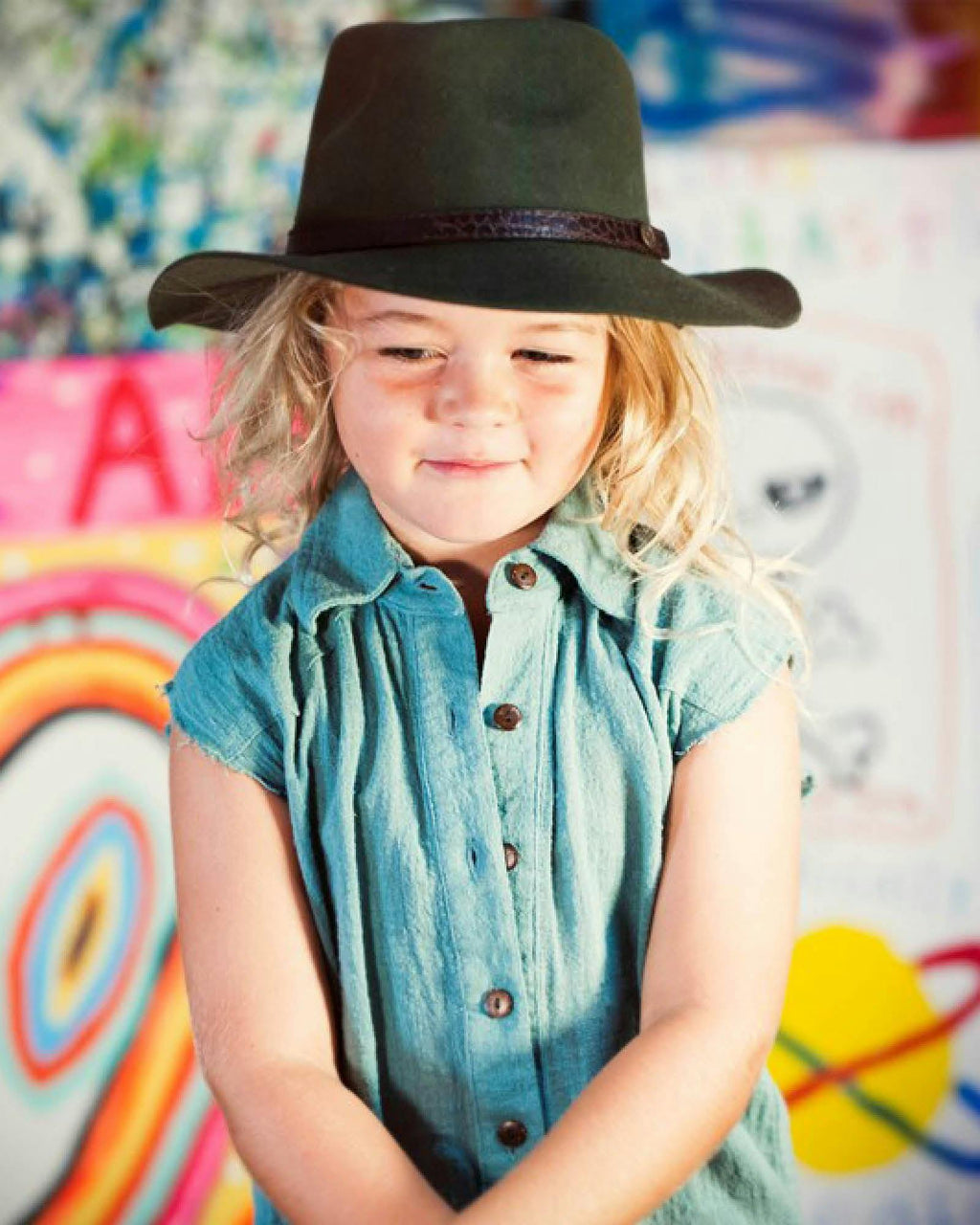 The Dingo Felt Hat – Kids – Forest Green