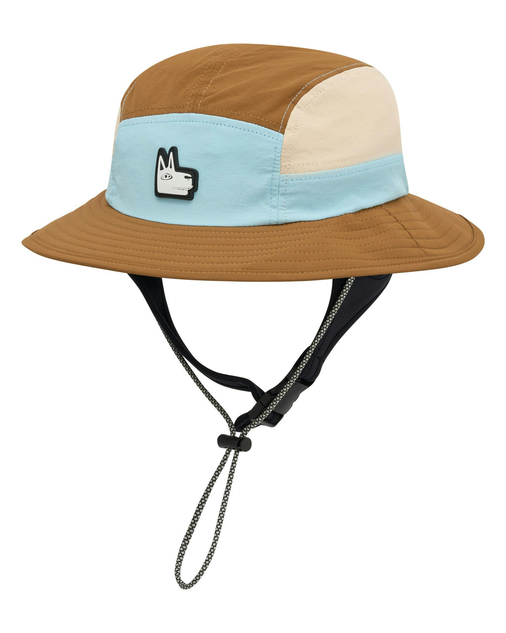 Blue + Brown Wide Brim Surf Hat UPF 50+