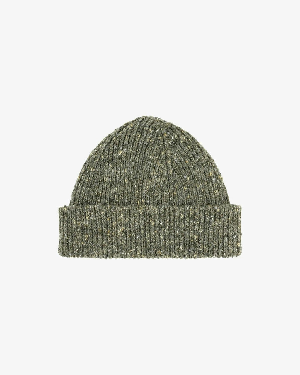 Uskees 4003 Speckled Donegal Wool Beanie in Army Green