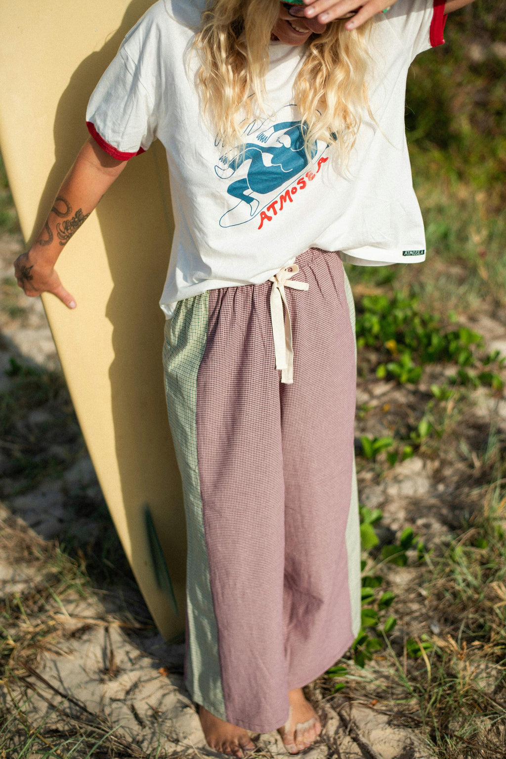 Patchwork Pant in Hounds Tooth Combo