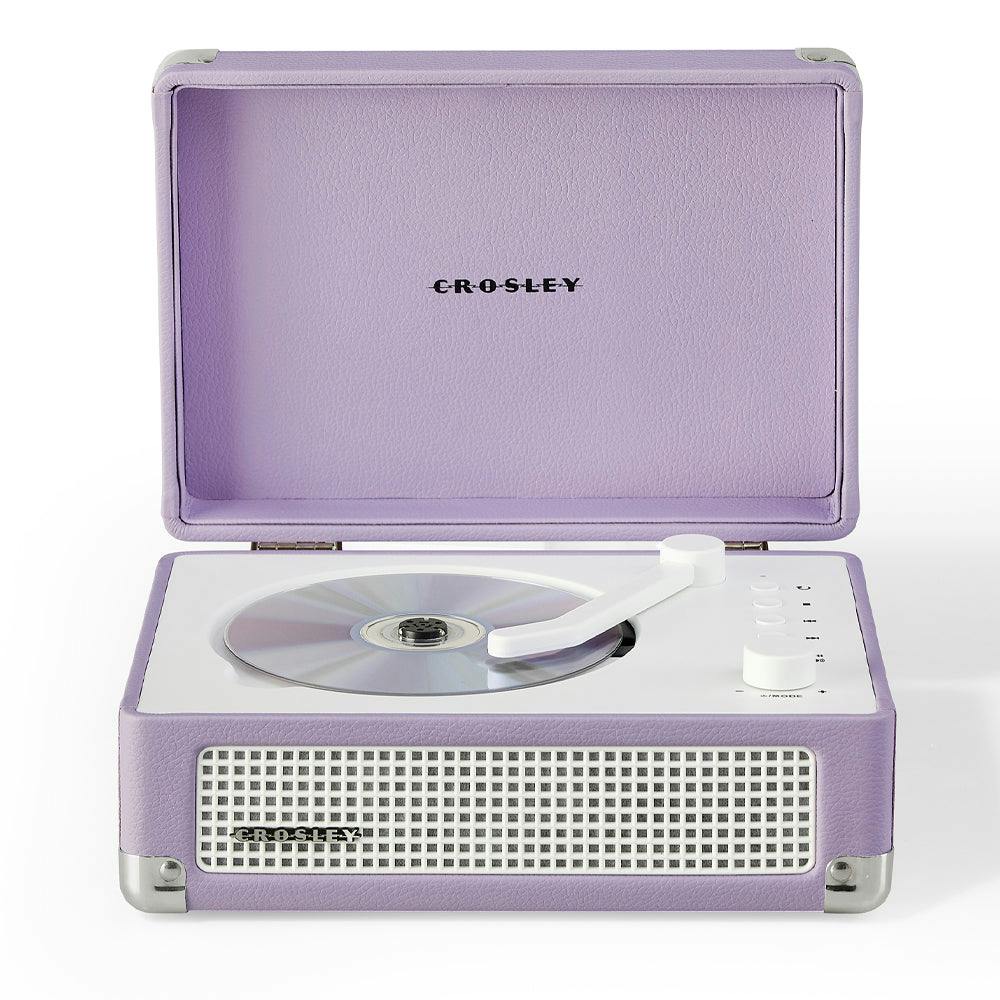 Crosley Cruiser Portable Retro CD Player with Stereo Bluetooth Speakers, FM Radio - Lavender