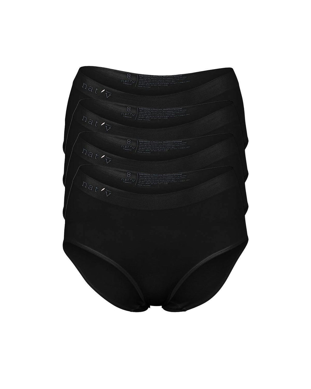 CLASSIC BRIEF 4 PACK - BLACK