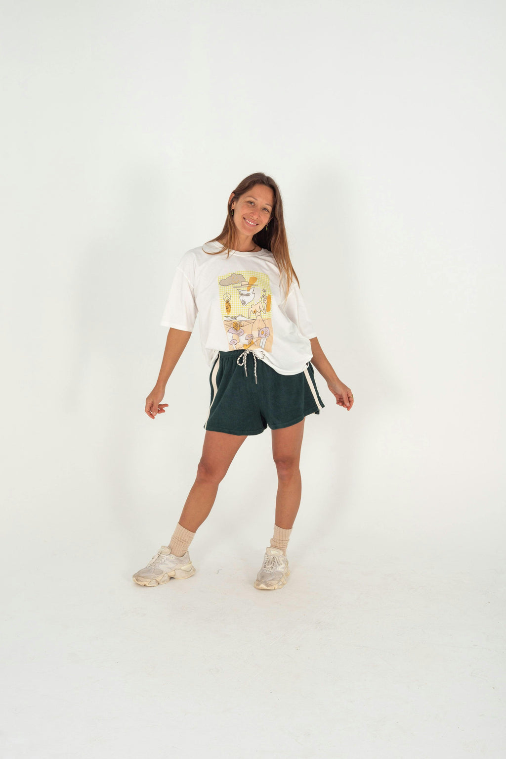Terry Towelling Shorts Forest