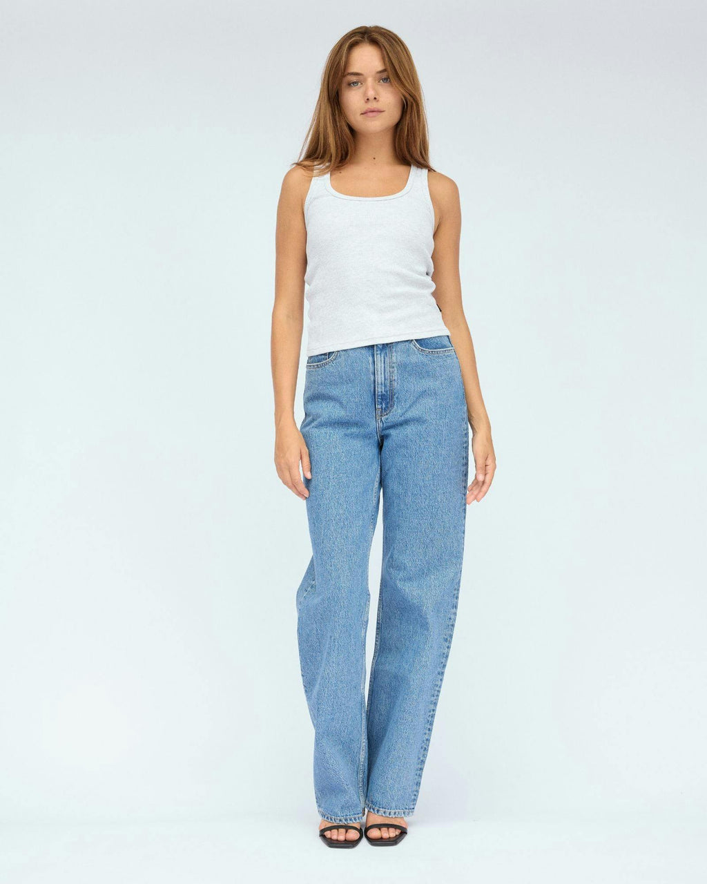 Nyla Top -  Light Grey Melange
