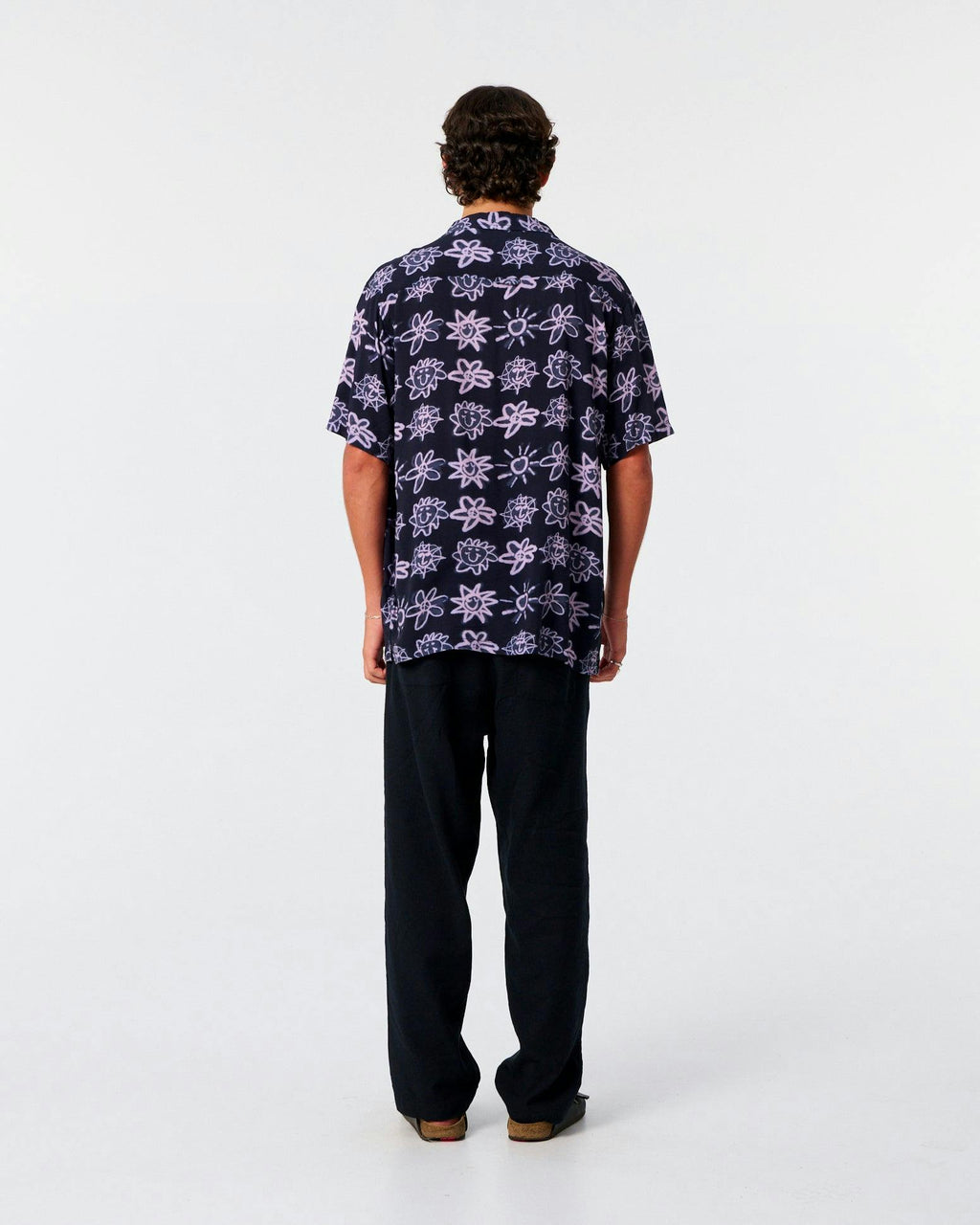 Mojo Short Sleeve Rayon Shirt - Vintage Black