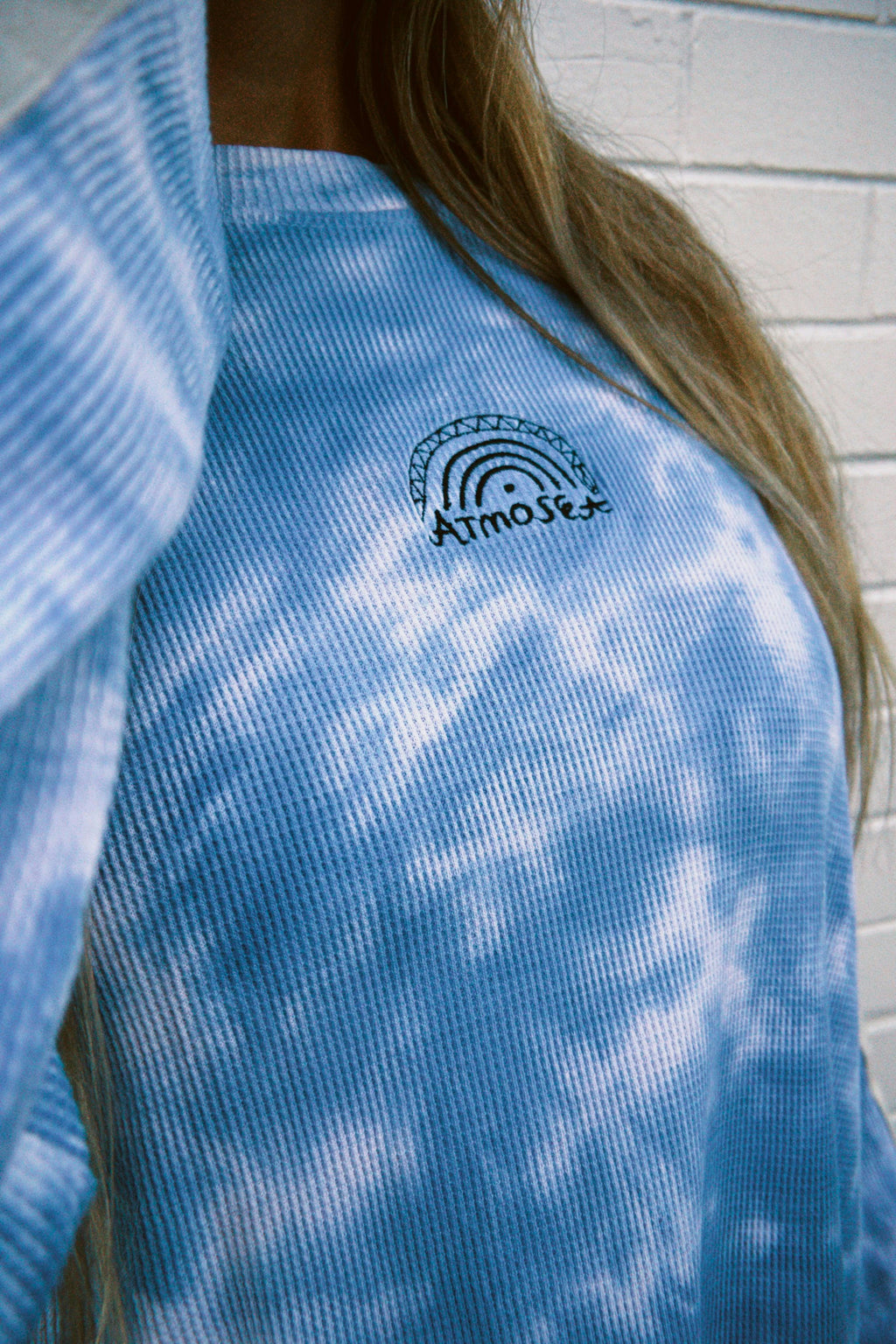 Lounge Long Sleeve Tee in Cloud Tie Dye