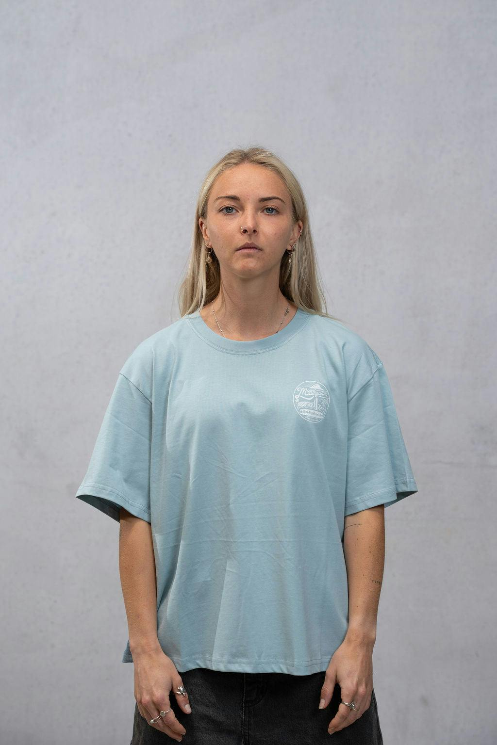 Mount Retro Women's Tee - Tropical Blue