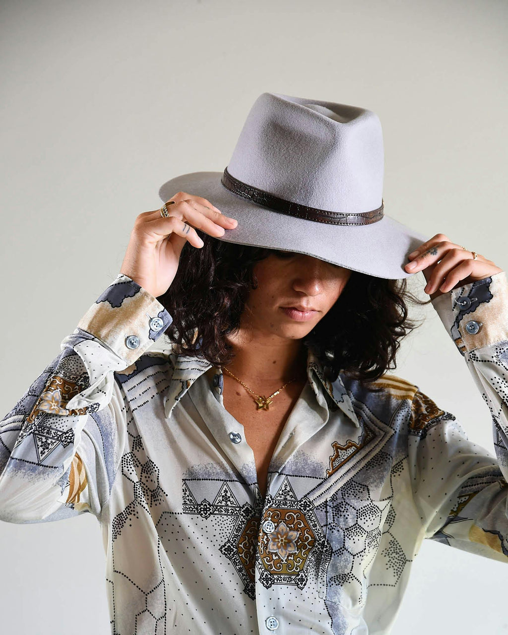 THe DiNgo Felt Hat- Grey