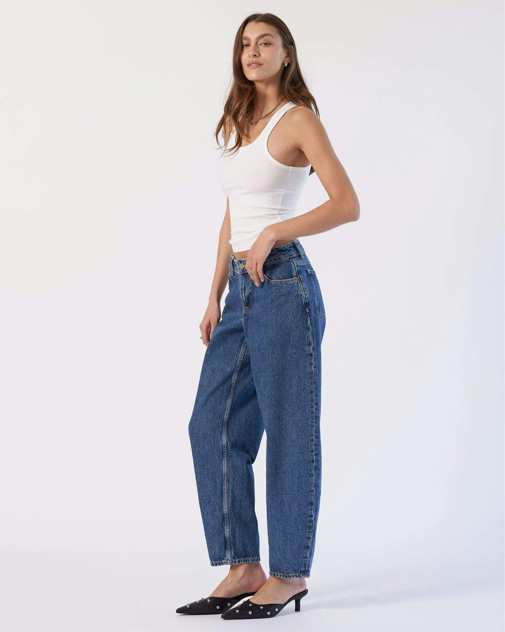 Nanci Barrel Jeans - Stream Mid Retro