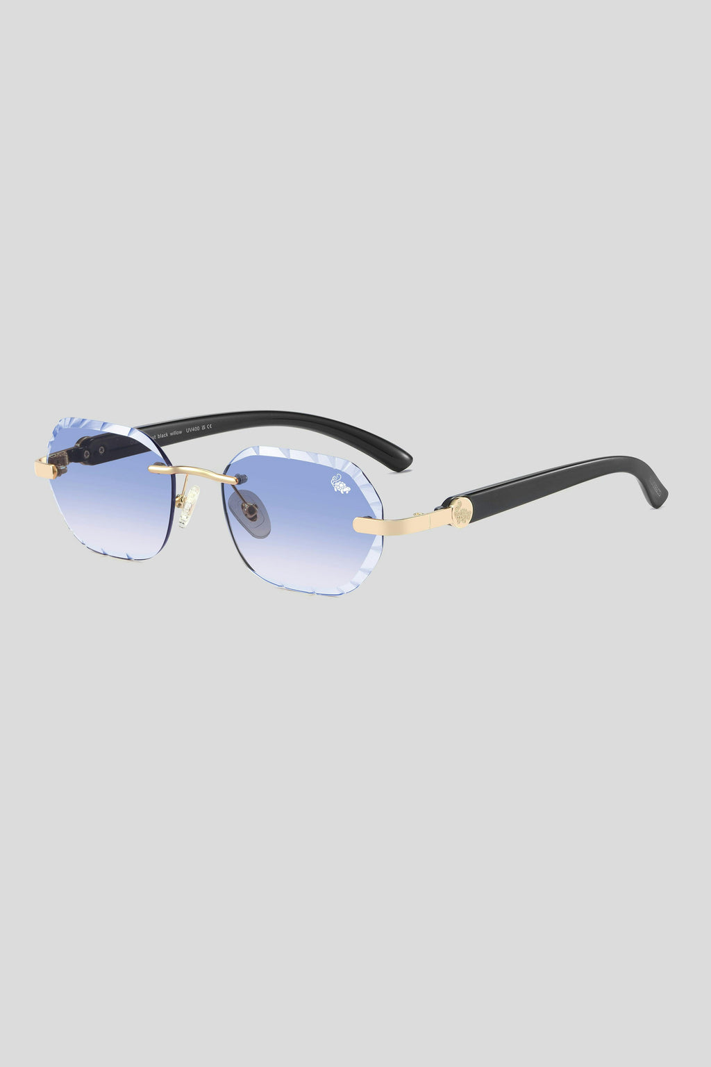 Diamond Cut Willow Blue | Black