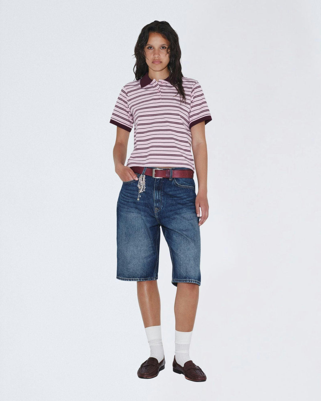 Jade Polo - Pink Stripe