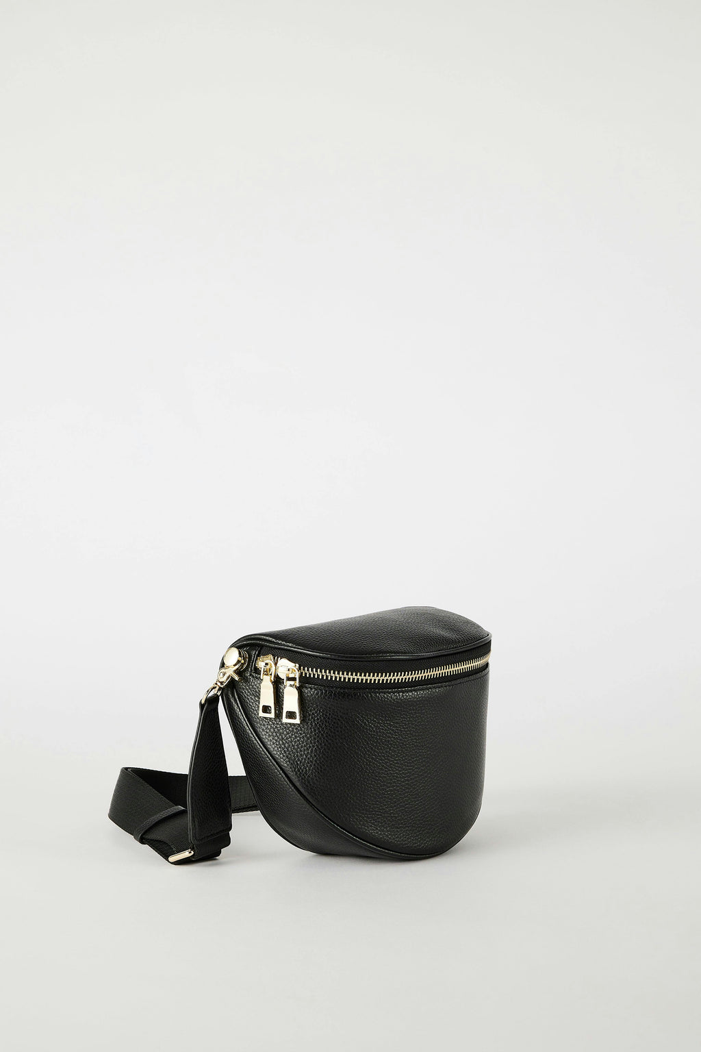 Luxury Leather Bumbag | Black Gold