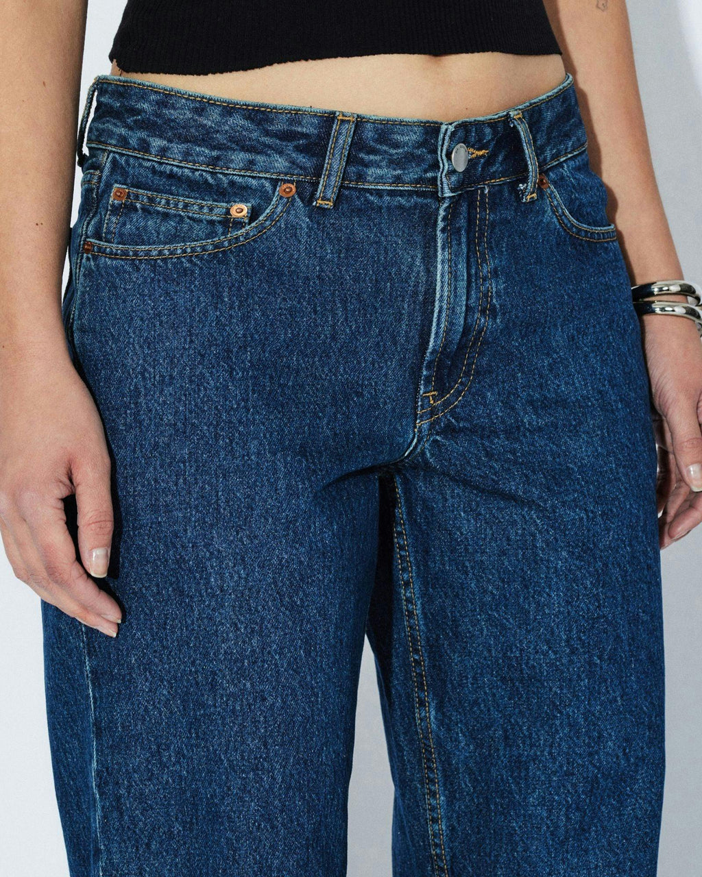 Nika Mid Straight Jeans - Stream Dark Retro Vintage