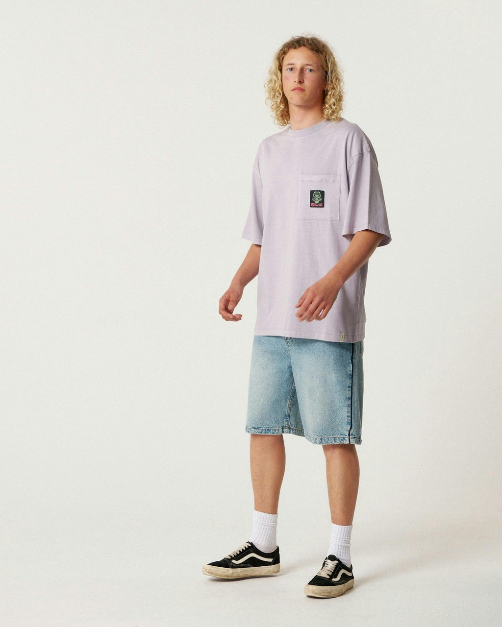 Jumbo Pocket Tee - Washed Purple