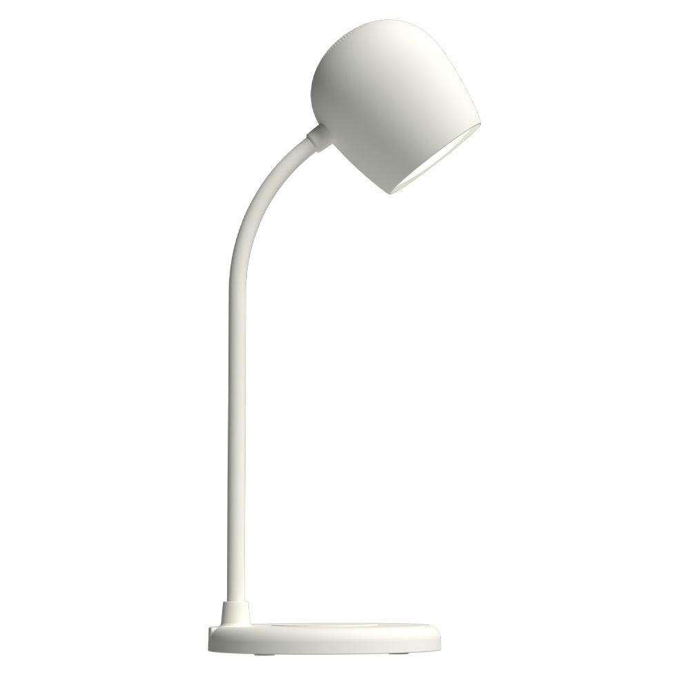 Kreafunk Ellie Lamp W/ Qi Charger And Bluetooth Speaker - White