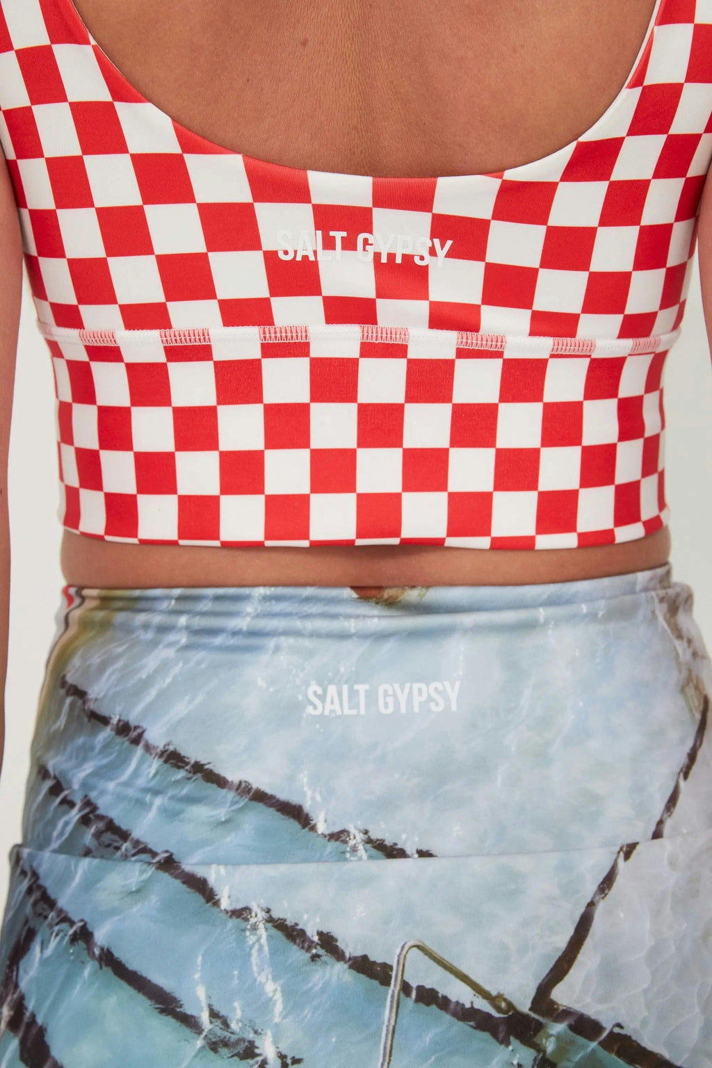 Punchy Surf Bikini Top - Chilli Checkers