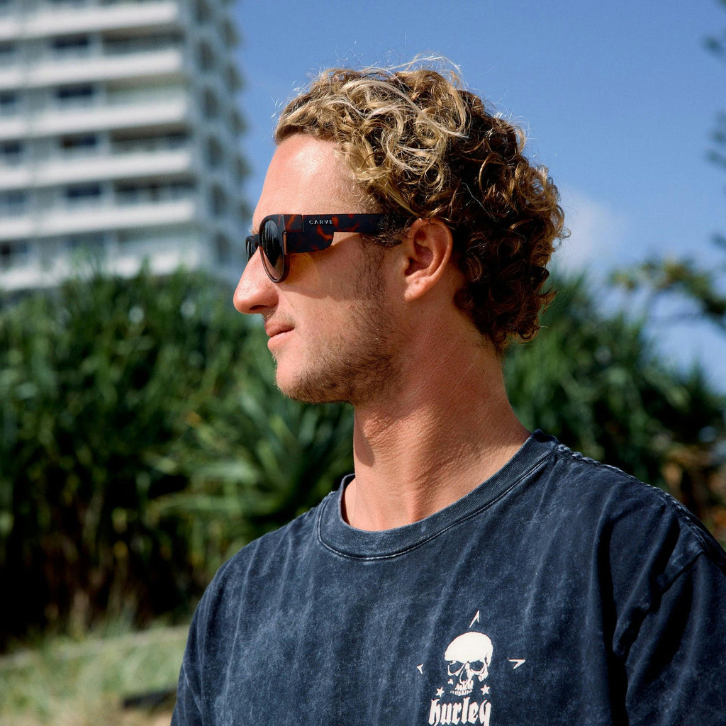 CHIPPY SAFETY WITH A MATTE TORT FRAME AND BROWN POLARIZED LENS