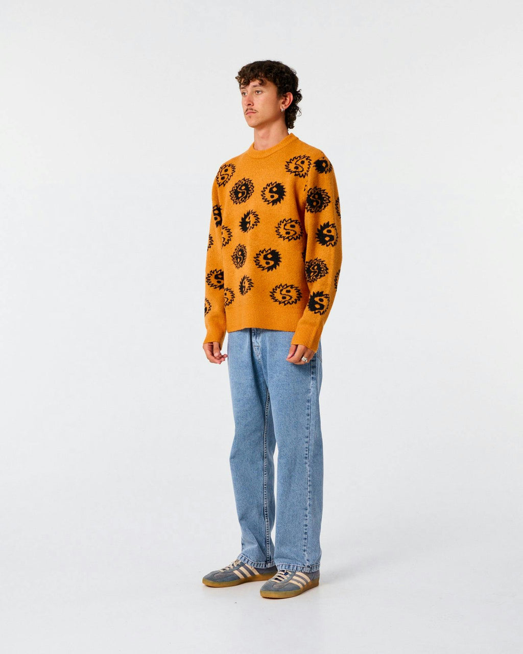 Yin Yang Crew Knit - Terracotta