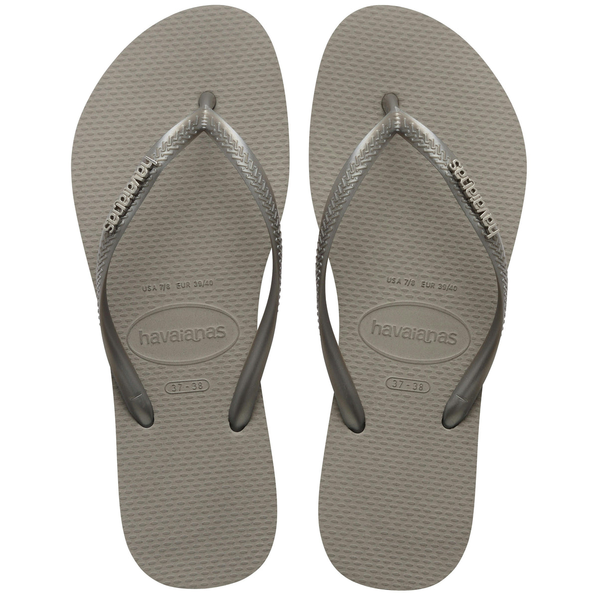 Slim Metal Logo Thongs