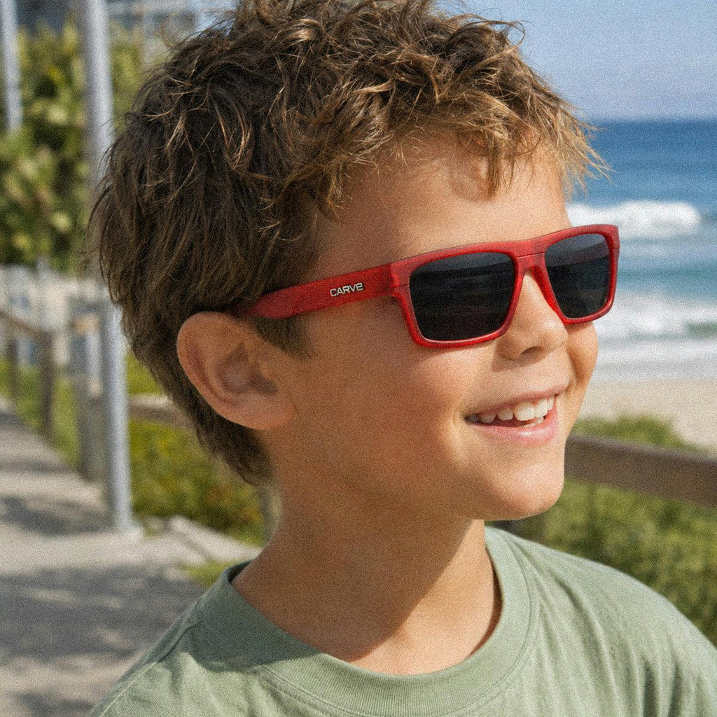Volley Junior - Translucent Cherry Red Frame Sunglasses