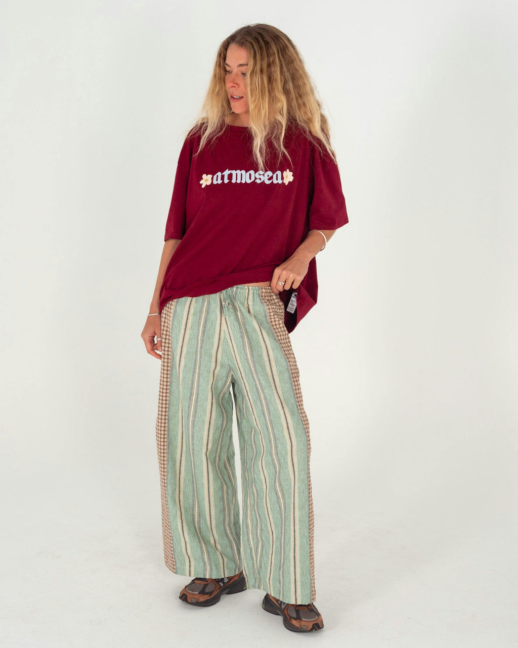 Patchwork Pant in Holiday Stripe