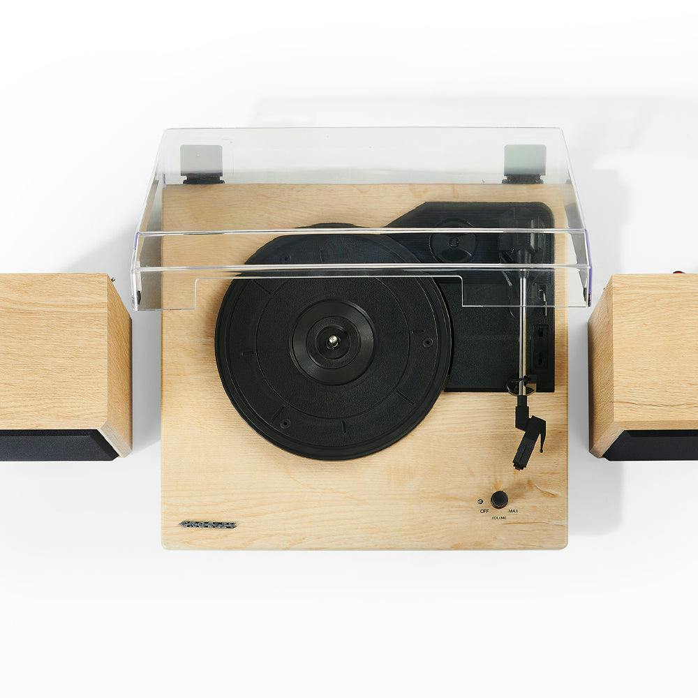 Crosley Brio Record Player Shelf System With Speakers - Natural