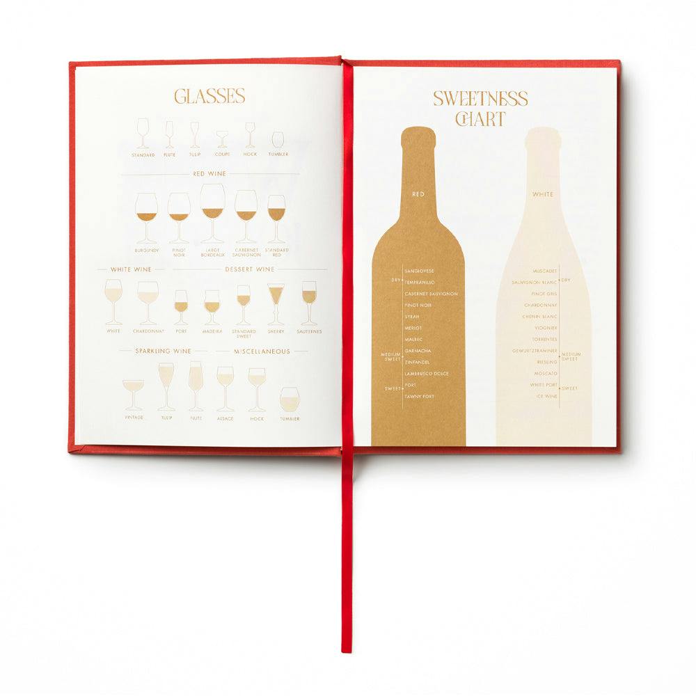 Printworks Wine Tasting Journal-Beige Red