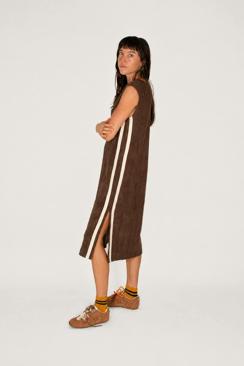Hanna Terry Towelling Maxi Dress Chocolate