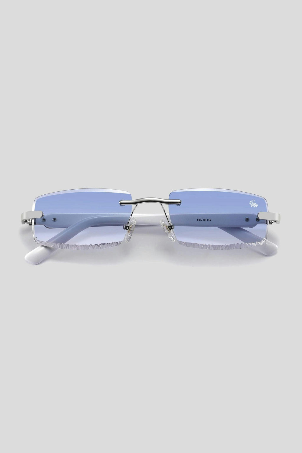 Diamond Cut Mabel Blue Silver | White