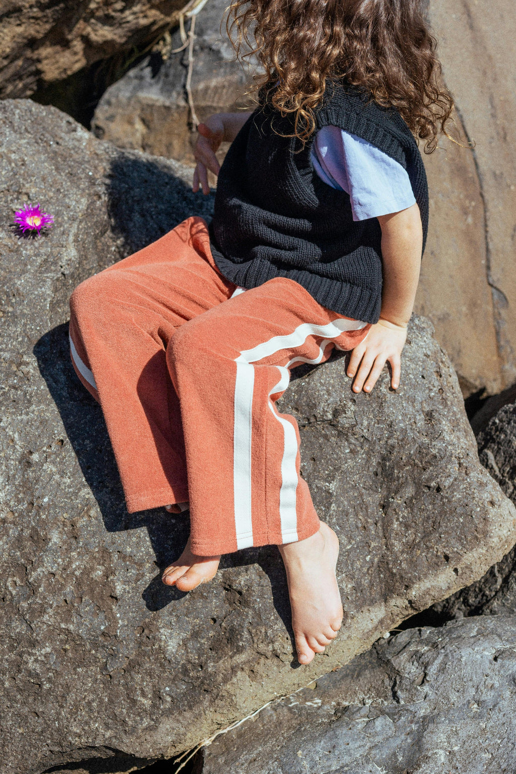 Mini Terry Pant in Rust