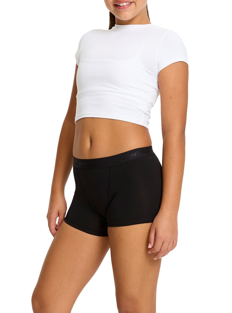 Teen Period Underwear Hipster Boyshort Super Absorbency Black