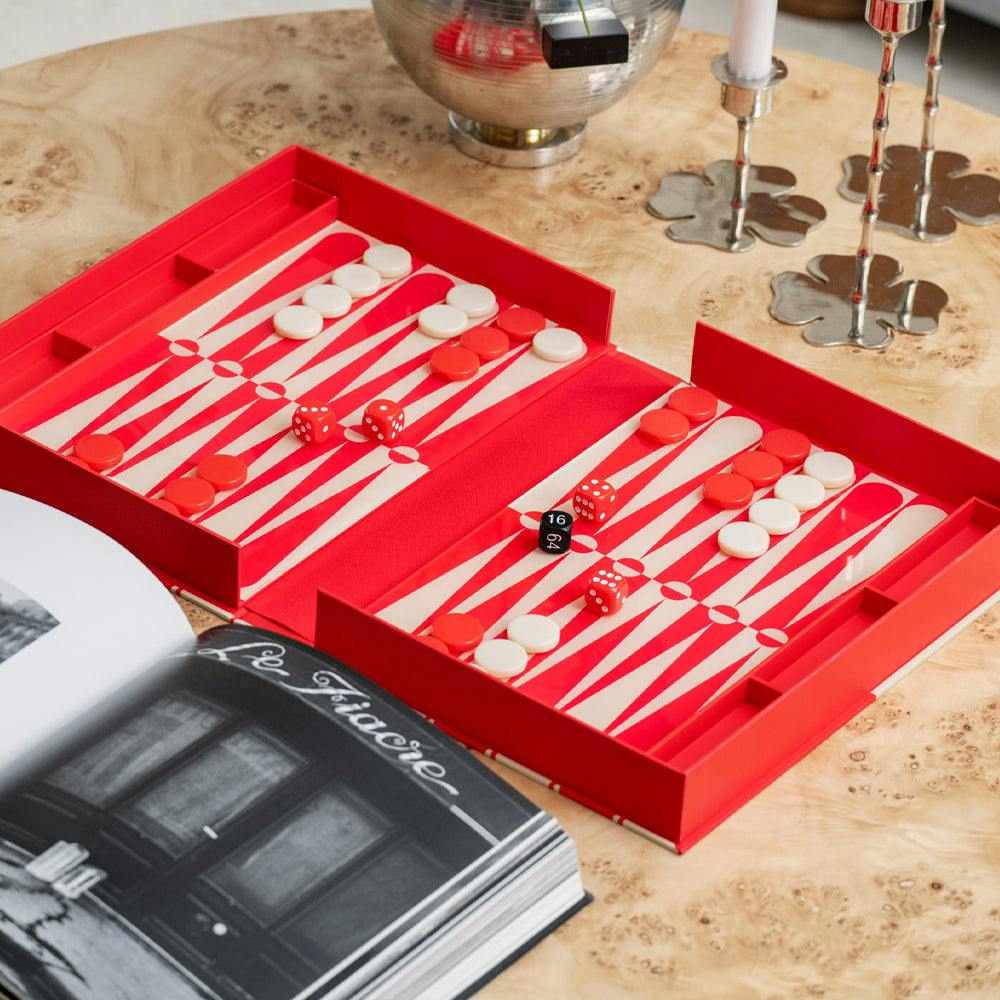 Printworks Classic Art of Backgammon-Red Cream