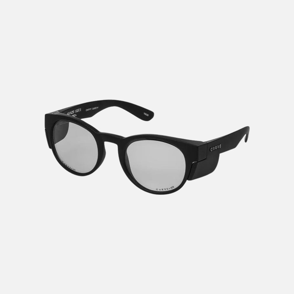 Chippy - Safety Matt Black Frame - Photochromatic Clear Grey Lens