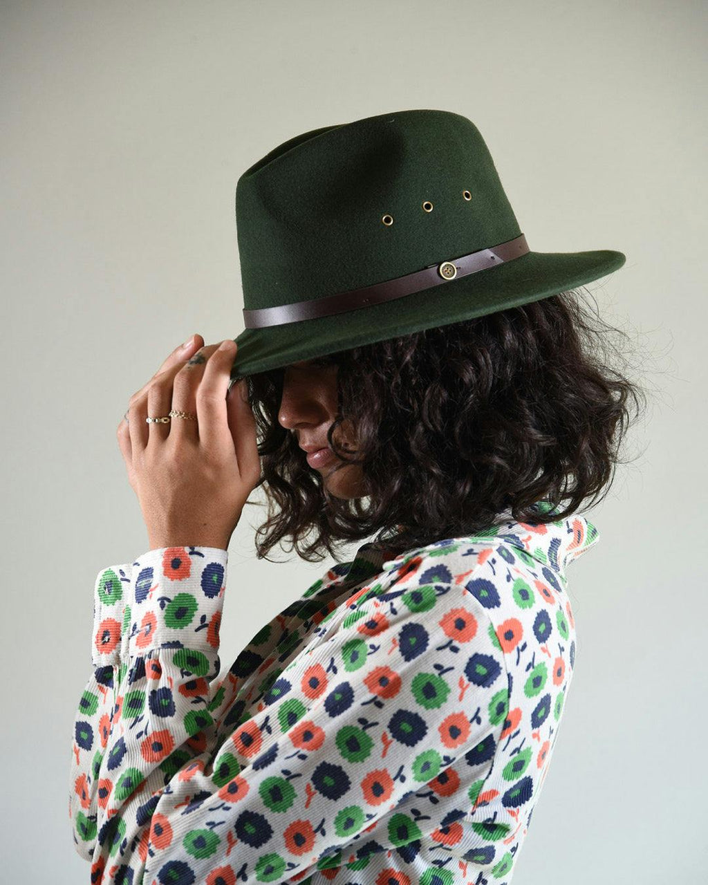 The RataTat Felt Hat - Forest Green
