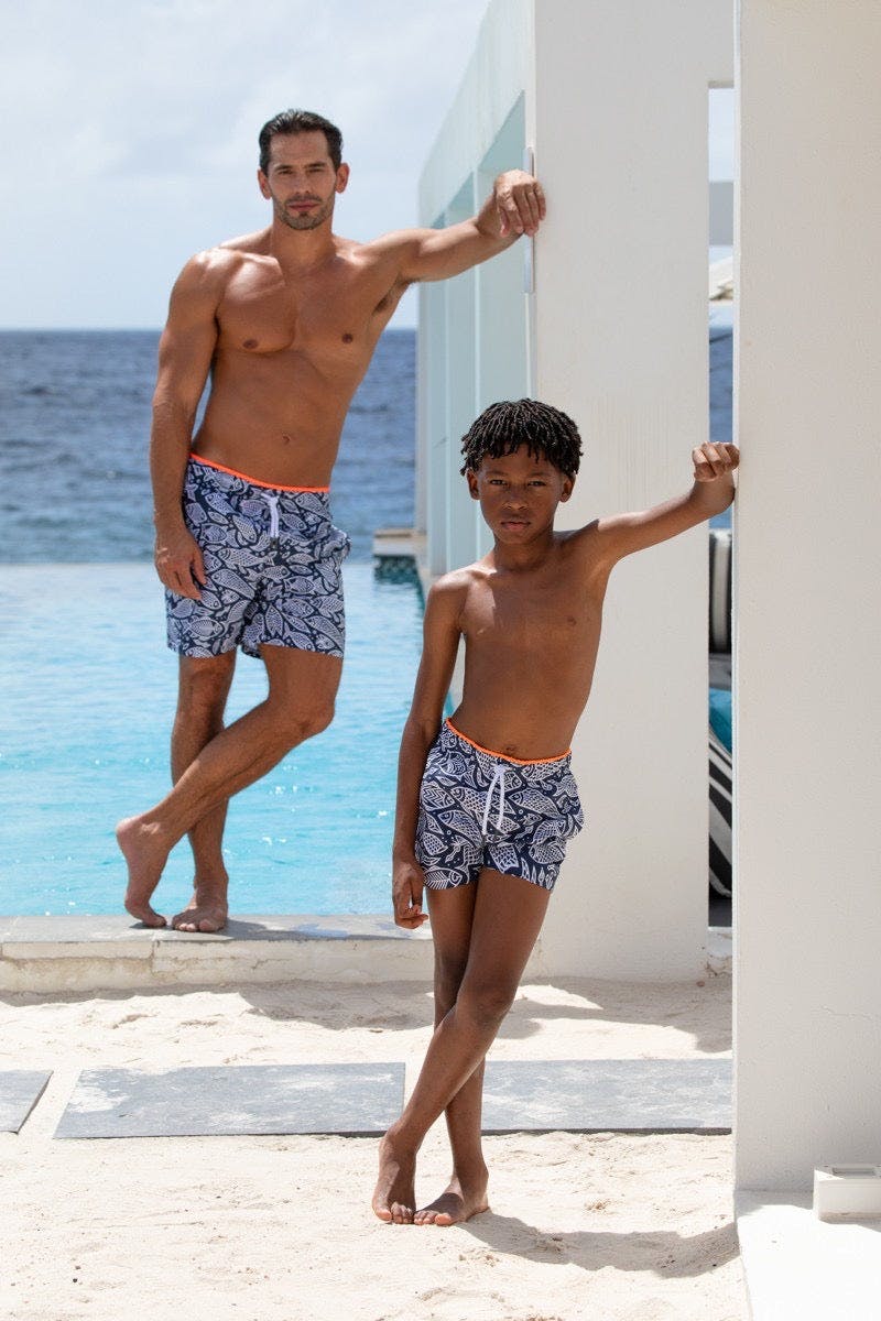 Barbados Navy Swim Shorts Set