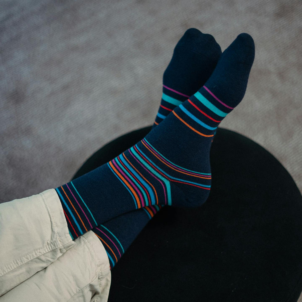 Navy Retro Stripes