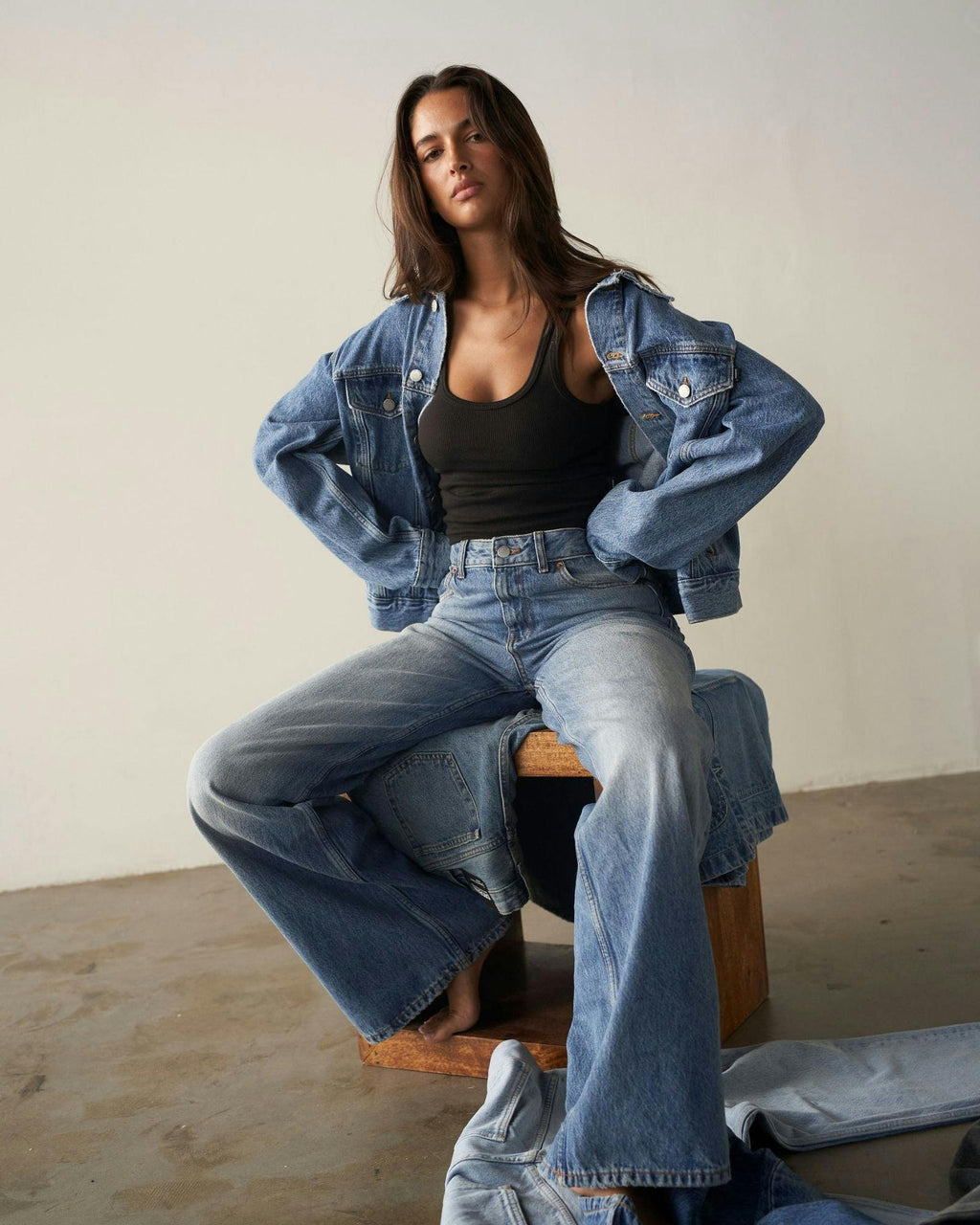 Joey Trucker Jacket - Stream Sky Retro