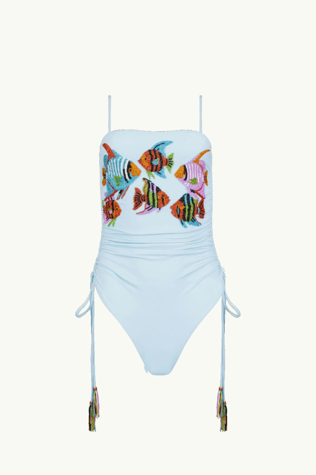 SNORKEL BEADED MAILLOT - SKY BLUE