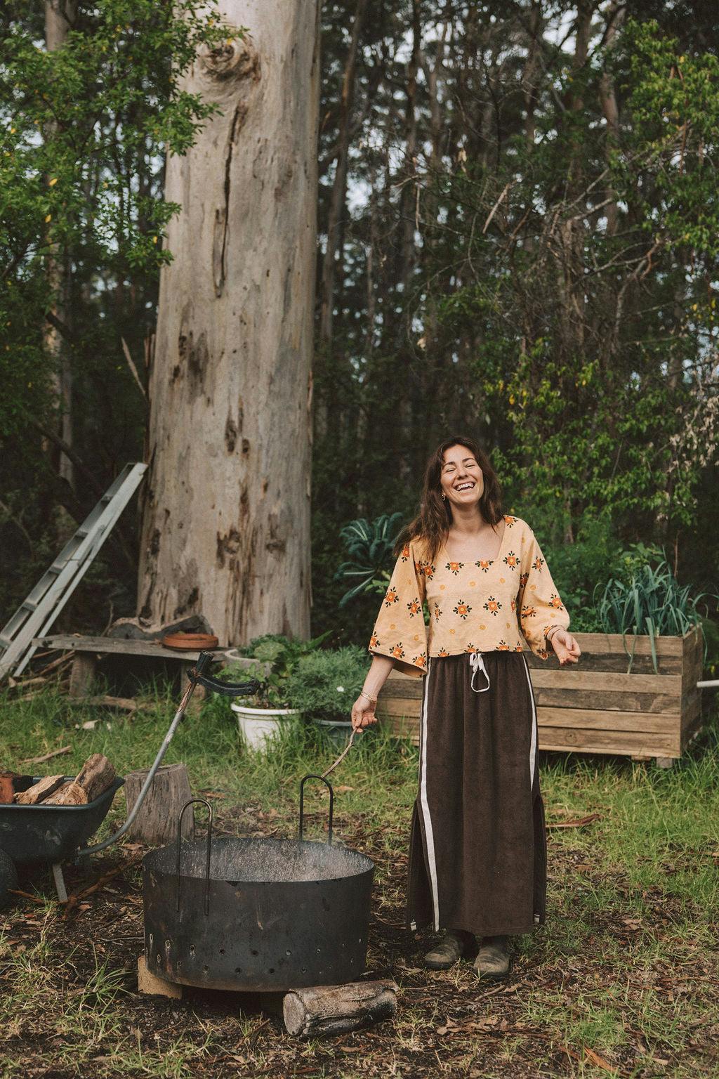 Terry Long Skirt Chocolate