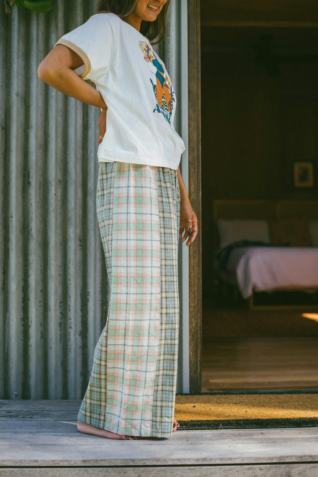 Patchwork Pant in Cottage Plaid