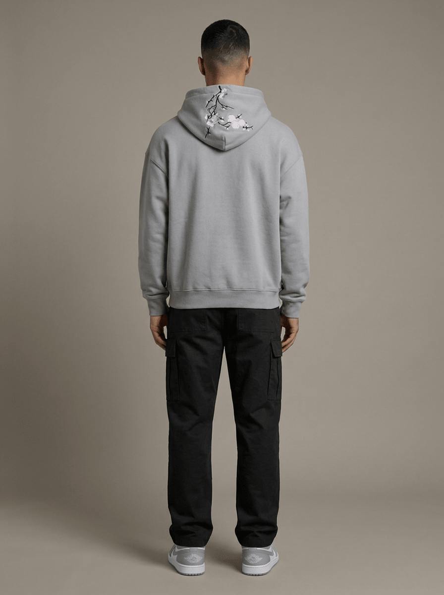 Nardo Grey / Purple & Yellow Blossom //// Hoodie