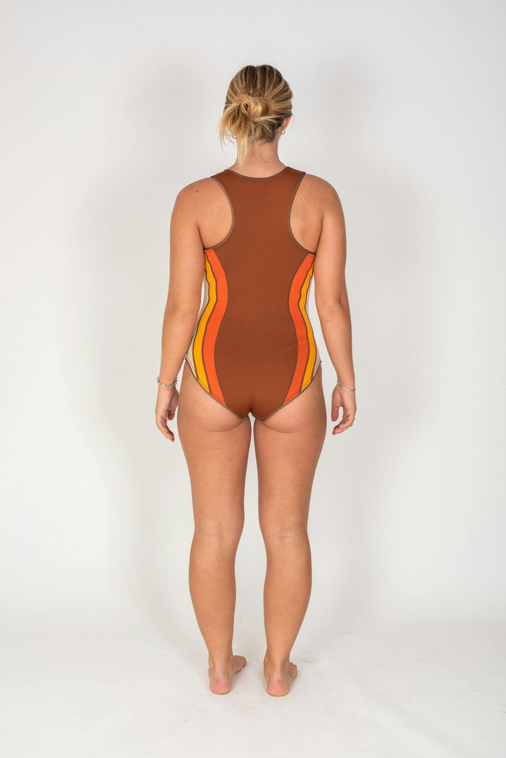 Shoulder Closure Onesie in Sunset