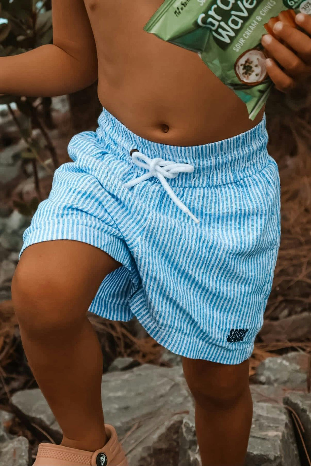 Coastal Stripe Linen Shorts