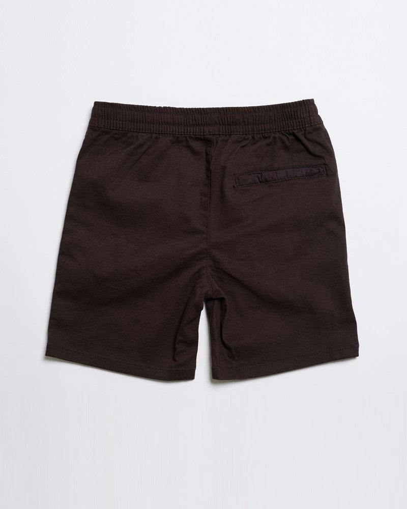 Drop Embroidery Elastic Waist Stretch Short - Youth